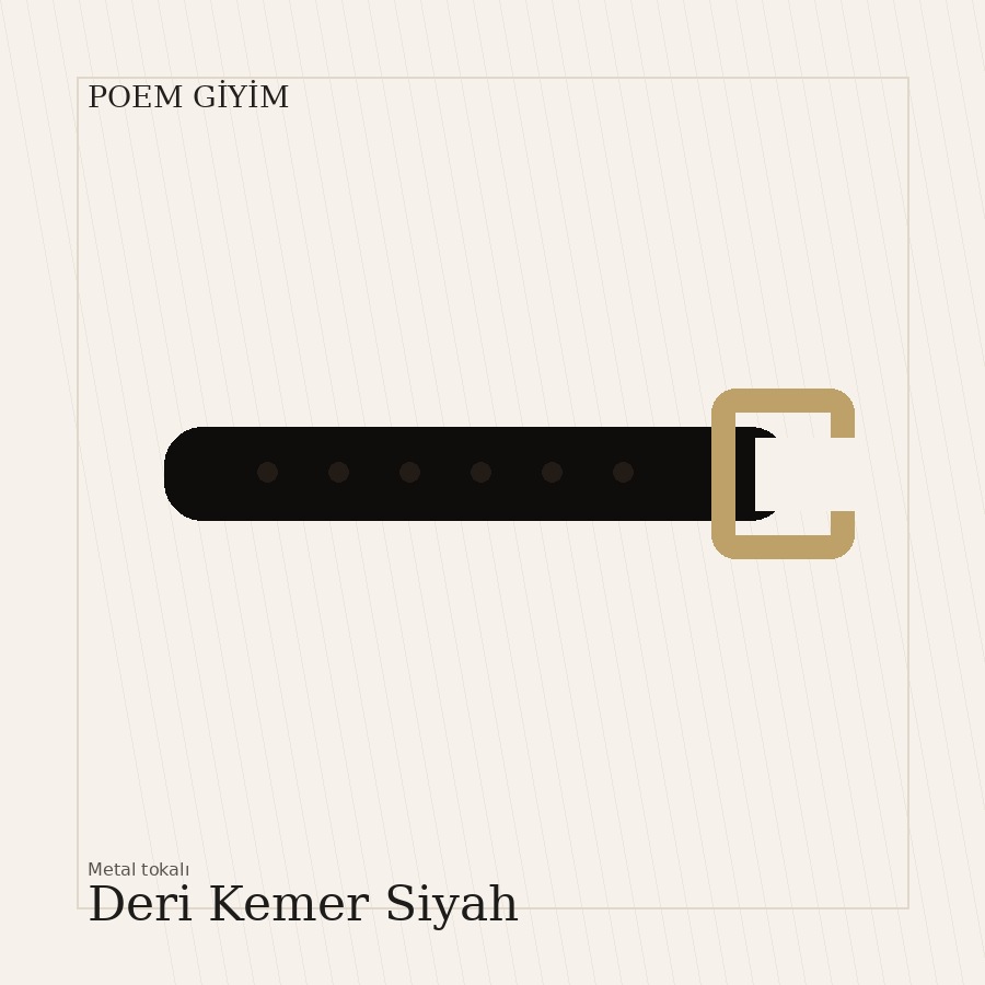 Deri Kemer Siyah