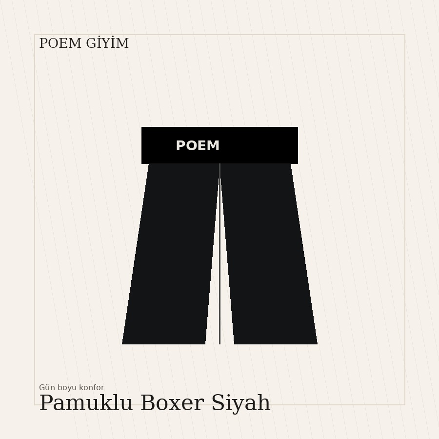 Pamuklu Boxer Siyah