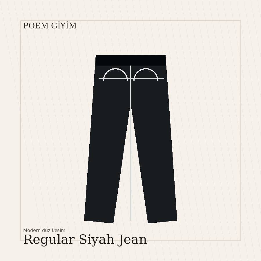 Regular Kesim Siyah Jean