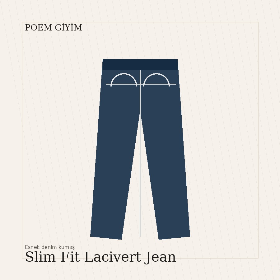 Slim Fit Lacivert Kot Pantolon